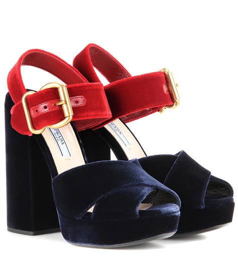 prada sandals blue|prada black platform sandals.